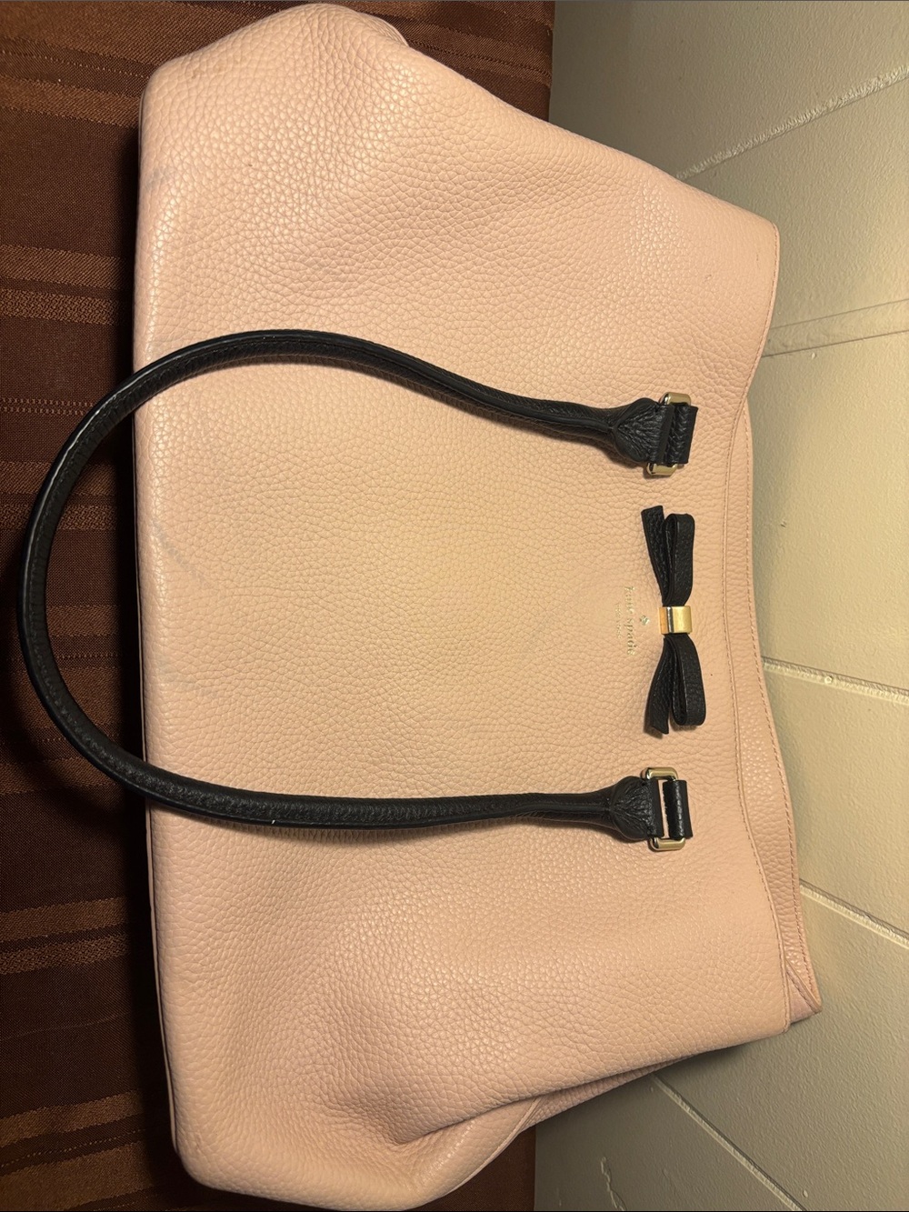 GUC Authentic Kate Spade Primrose Hill Goldie Leather Bow Bag